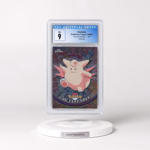 2000 Chrome Series 1 #36 Clefable - Chrome (Topps Chrome Stamp on Front of Card) (CGC 9 MINT)