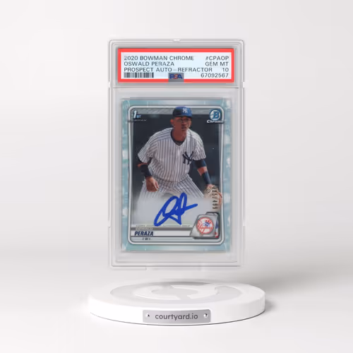 2020 Bowman Chrome Prospect Autographs #CPAOP Oswald Peraza - Refractor (PSA 10 GEM MINT)