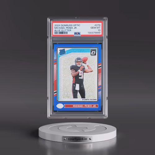2024 Panini Donruss Optic #279 Michael Penix Jr. - Blue Glitter (PSA 10 GEM MINT)
