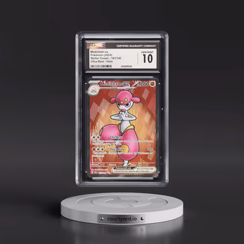 2024 Pokémon Scr EN-Stellar Crown #161 Medicham EX - Holo Ultra Rare (CGC 10 GEM MINT)