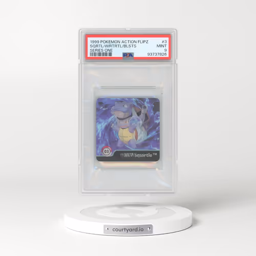 1999 Pokémon Action Flipz Series One #3 Blastoise/Squirtle/Wartortle (PSA 9 MINT)