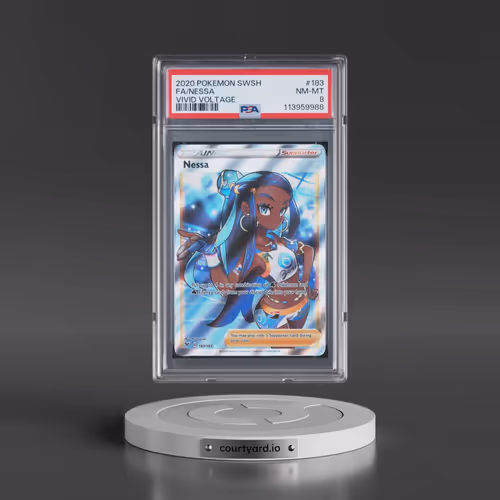 2020 Pokémon Sword & Shield Vivid Voltage #183 Nessa - Full Art (PSA 8 NM-MT)
