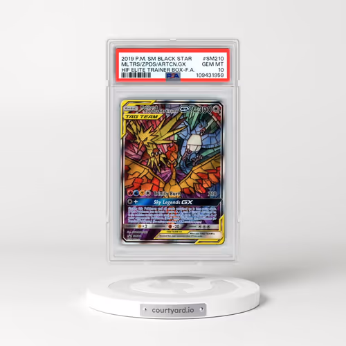 2019 Pokémon SM Black Star Promo #SM210 Moltres & Zapdos & Articuno GX - Holo Full Art Hidden Fates