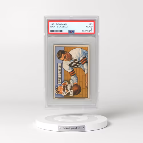 1951 Bowman #73 Dante Lavelli (PSA 2 GOOD)