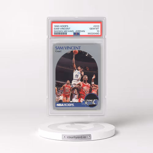 1990 Hoops #223 Sam Vincent - Shows Michael Jordan (PSA 10 GEM MINT)
