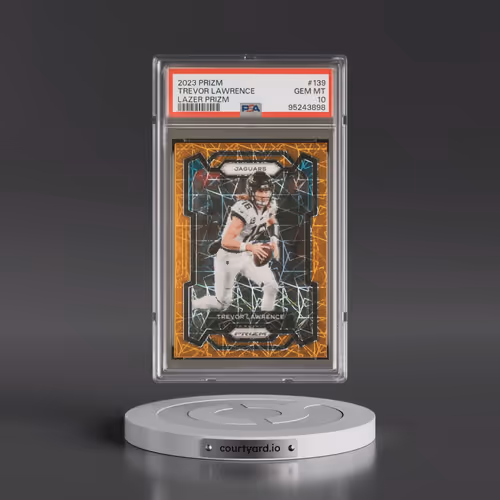 2023 Panini Prizm #139 Trevor Lawrence - Lazer Prizm (PSA 10 GEM MINT)