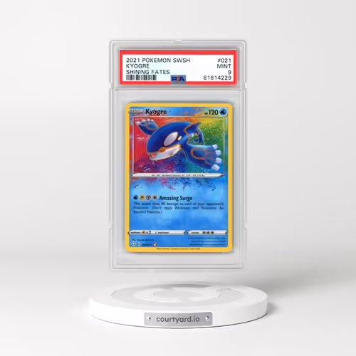 2021 Pokémon Sword & Shield Shining Fates #021 Kyogre (PSA 9 MINT)
