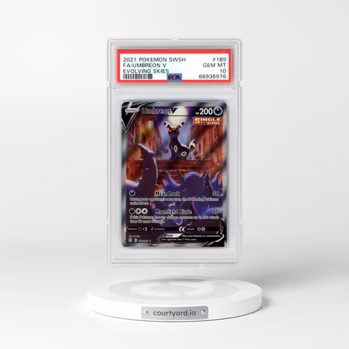2021 Pokémon Sword & Shield Evolving Skies #189 Umbreon V - Holo Full Art (PSA 10 GEM MINT)
