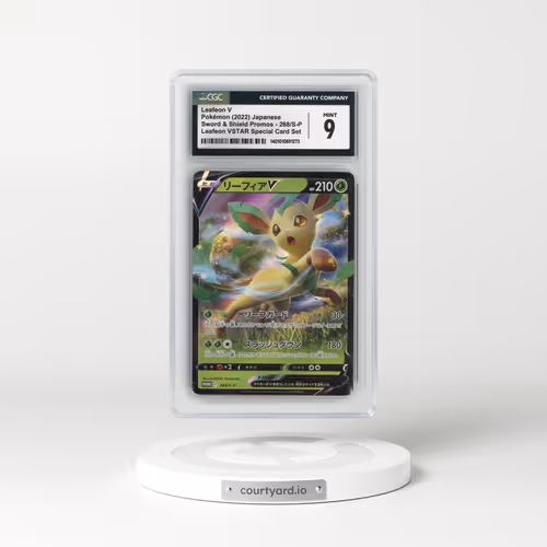 2019 Sword & Shield Promos #268/S-P Leafeon V - Holo Leafeon VSTAR Special Card Set (CGC 9 MINT)