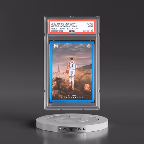 2023 Topps Mercury: Victor Wembanyama Insert #VW7 Victor Wembanyama - Blue Refractor (PSA 9 MINT)