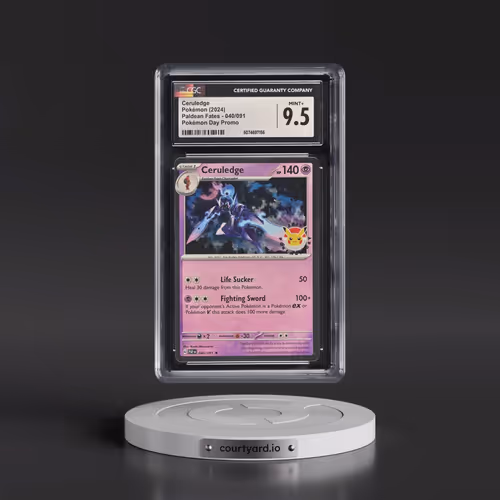 2024 Paldean Fates - PAF EN #040/091 Ceruledge - Pokémon Day Promo (Cosmos Holo) (CGC 9.5 MINT+)