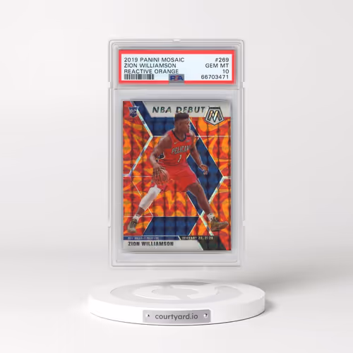 2019 Panini Mosaic #269 Zion Williamson - Reactive Orange (PSA 10 GEM MINT)