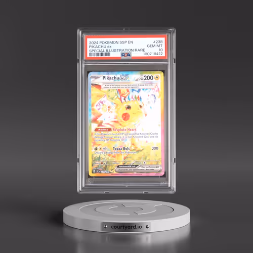 2024 Pokémon Ssp EN-Surging Sparks #238 Pikachu EX - Holo Special Illustration Rare (PSA 10 GEM MINT)