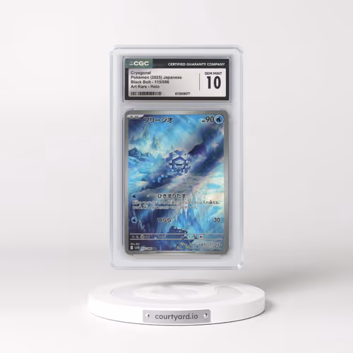 2025 Black Bolt - sv11B #115/086 Cryogonal - Art Rare Holo (CGC 10 GEM MINT)