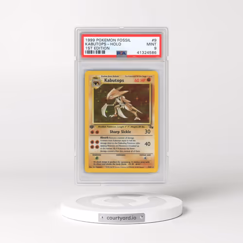 1999 Pokémon Fossil #9 Kabutops - 1st Edition Holo (PSA 9 MINT)