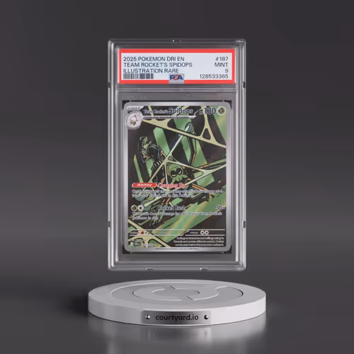 2025 Pokémon Dri EN-Destined Rivals #187 Team Rocket's Spidops - Illustration Rare (PSA 9 MINT)