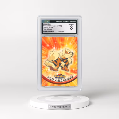 1999 Series 1 (Oval Nintendo Seal) #59 Arcanine - Third Print (Green Logo) (CGC 8 NM-MT)