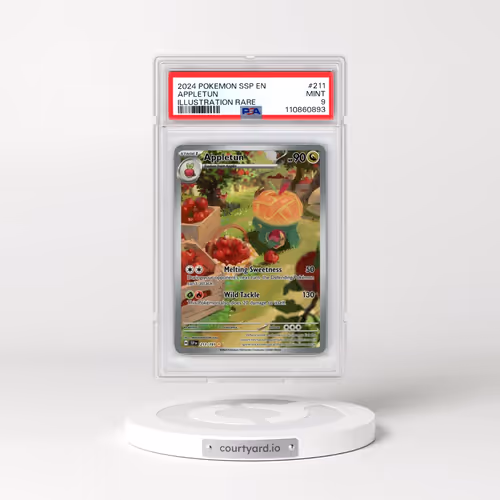 2024 Pokémon Ssp EN-Surging Sparks #211 Appletun - Illustration Rare (PSA 9 MINT)