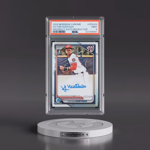 2024 Bowman Chrome Prospect Autographs #CPAVH Victor Hurtado - Refractor (PSA 9 MINT)