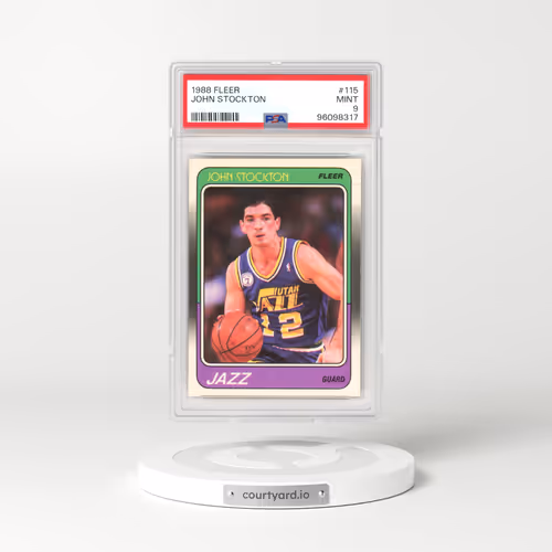 1988 Fleer #115 John Stockton (PSA 9 MINT)