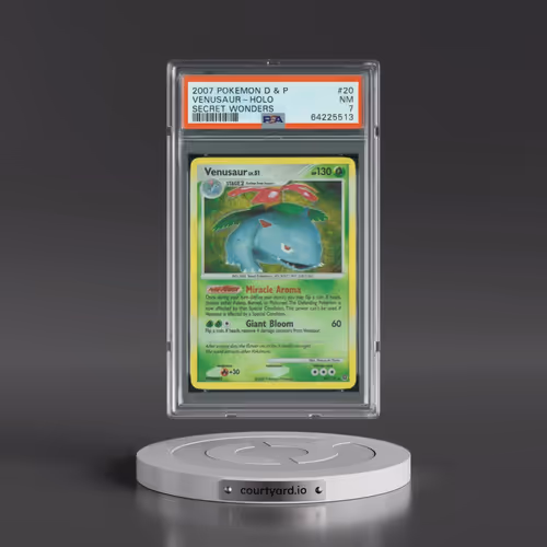 2007 Pokémon Diamond & Pearl Secret Wonders #20 Venusaur - Holo (PSA 7 NM)