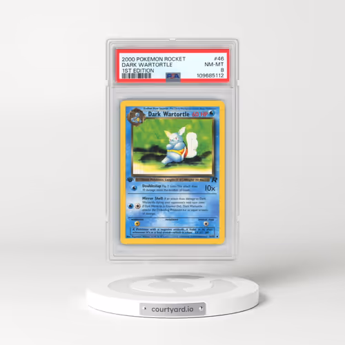 2000 Pokémon Rocket #46 Dark Wartortle - 1st Edition (PSA 8 NM-MT)