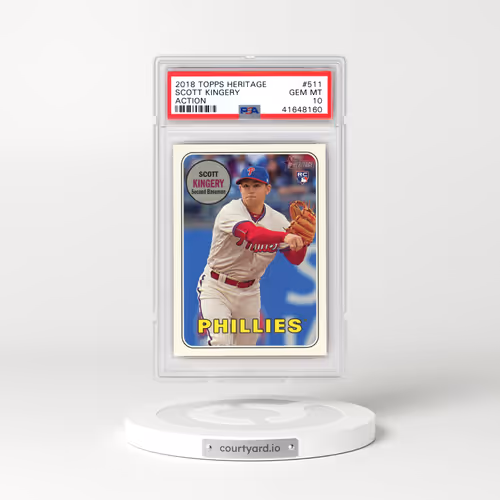 2018 Topps Heritage #511 Scott Kingery - Action (PSA 10 GEM MINT)