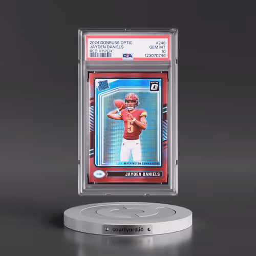 2024 Panini Donruss Optic #248 Jayden Daniels - Red Hyper (PSA 10 GEM MINT)
