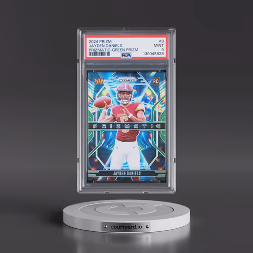 2024 Panini Prizm Prizmatic #3 Jayden Daniels - Green Prizm (PSA 9 MINT)