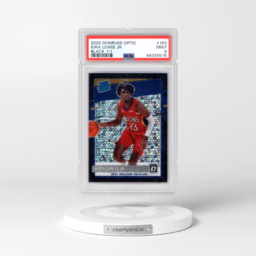 2020 Panini Donruss Optic #163 Kira Lewis Jr. - Black 1/1 (PSA 9 MINT)