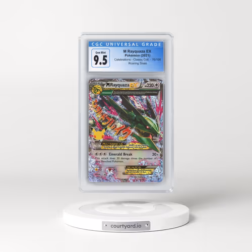 2021 Celebrations - Classic Collection #76/108 M Rayquaza EX - Holo Roaring Skies (CGC 10 GEM MINT)
