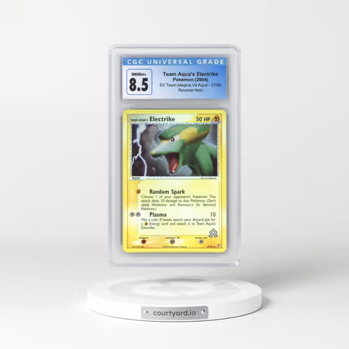 2004 EX Team Magma Vs Team Aqua #27/95 Team Aqua's Electrike - Reverse Holo (CGC 8.5 NM-MT+)