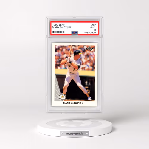 1990 Leaf #62 Mark McGwire (PSA 9 MINT)