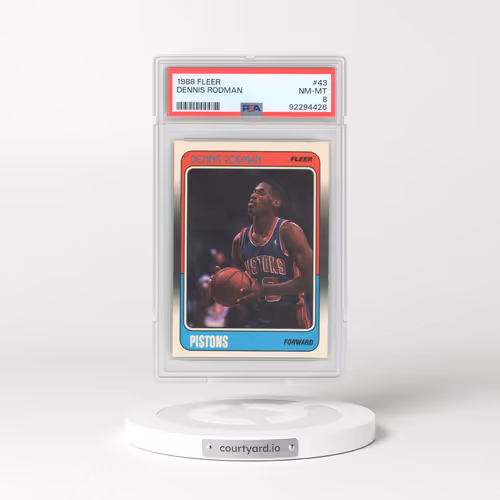 1988 Fleer #43 Dennis Rodman (PSA 8 NM-MT)