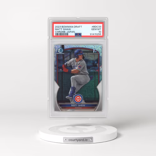 2023 Bowman Draft #BDC33 Matt Shaw - Chrome-Japan Refractor (PSA 10 GEM MINT)