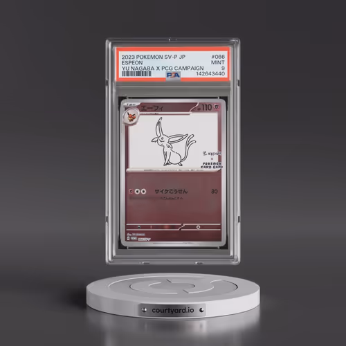 2023 Pokémon SV-P Promo #066 Espeon - YU Nagaba X Pokemon Card Game Campaign (PSA 9 MINT)