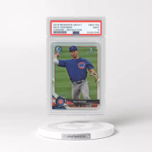 2018 Bowman Draft #BDC165 Nico Hoerner - Chrome-Refractor (PSA 9 MINT)
