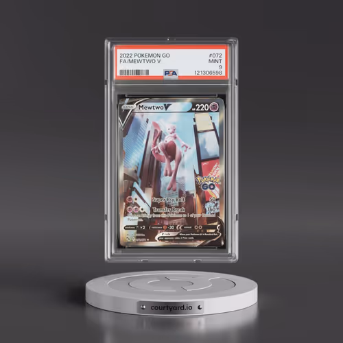2022 Pokémon Go #072 Mewtwo V - Holo Full Art (PSA 9 MINT)