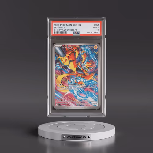 2024 Pokémon Scr EN-Stellar Crown #151 Zeraora - Illustration Rare (PSA 9 MINT)