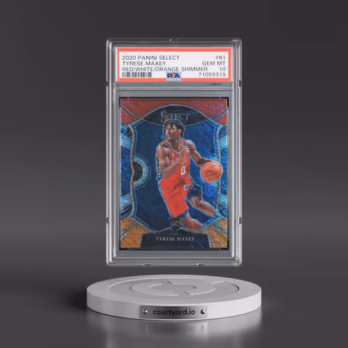 2020 Panini Select #81 Tyrese Maxey - Red/White/Orange Shimmer (PSA 10 GEM MINT)