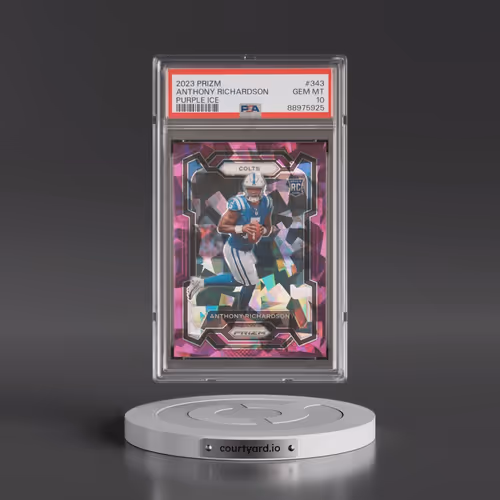 2023 Panini Prizm #343 Anthony Richardson - Purple Ice (PSA 10 GEM MINT)