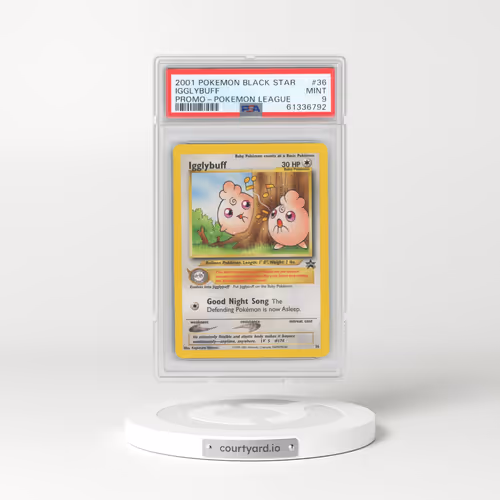 2001 Pokémon Promo Black Star #36 Igglybuff - Pokemon League (PSA 9 MINT)