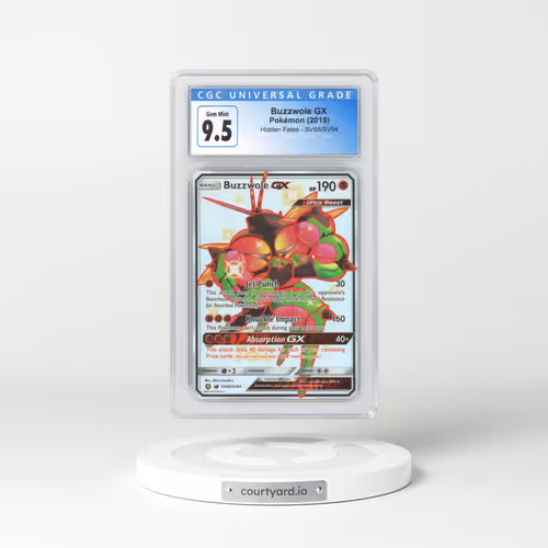 2019 Hidden Fates #SV68 Buzzswole GX - Full Art Holo (CGC 9.5 GEM MINT)