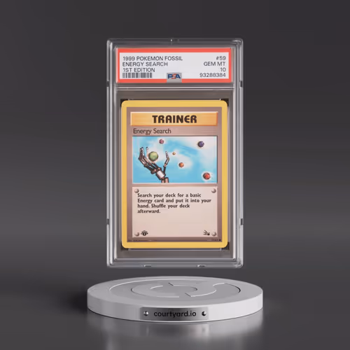 1999 Pokémon Fossil #59 Energy Search - 1st Edition (PSA 10 GEM MINT)