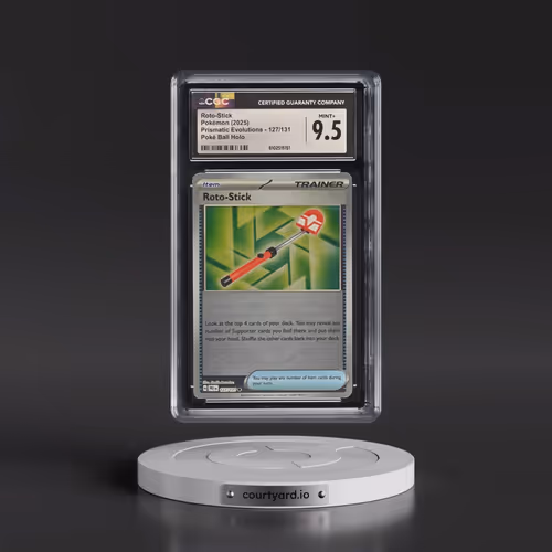2024 Prismatic Evolutions - PRE EN #127/131 Roto-Stick - Poké Ball Holo (CGC 9.5 MINT+)