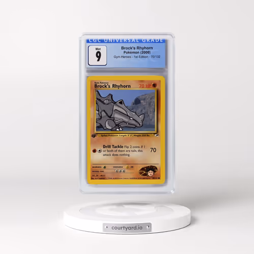 2000 Gym Heroes #70/132 Brock's Rhyhorn - 1st Edition 1st Edition (CGC 9 MINT)