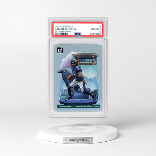 2024 Panini Donruss Downtown! #1 Lamar Jackson (PSA 10 GEM MINT)