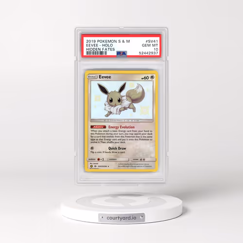 2019 Pokémon Sun & Moon Hidden Fates #SV41 Eevee - Holo (PSA 10 GEM MINT)