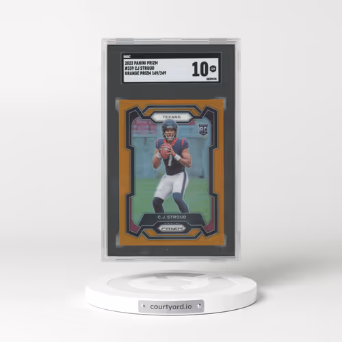 2023 Panini Prizm #339 CJ Stroud - Orange Prizm (SGC 10 GEM MINT)