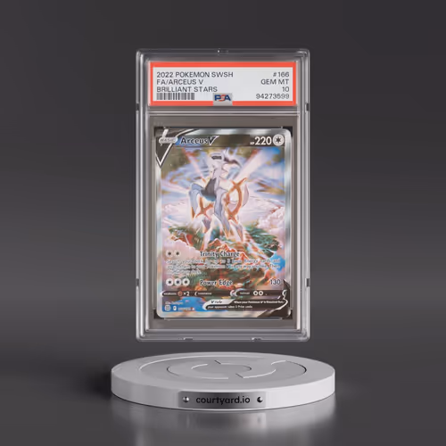 2022 Pokémon Sword & Shield Brilliant Stars #166 Arceus V - Holo Full Art (PSA 10 GEM MINT)